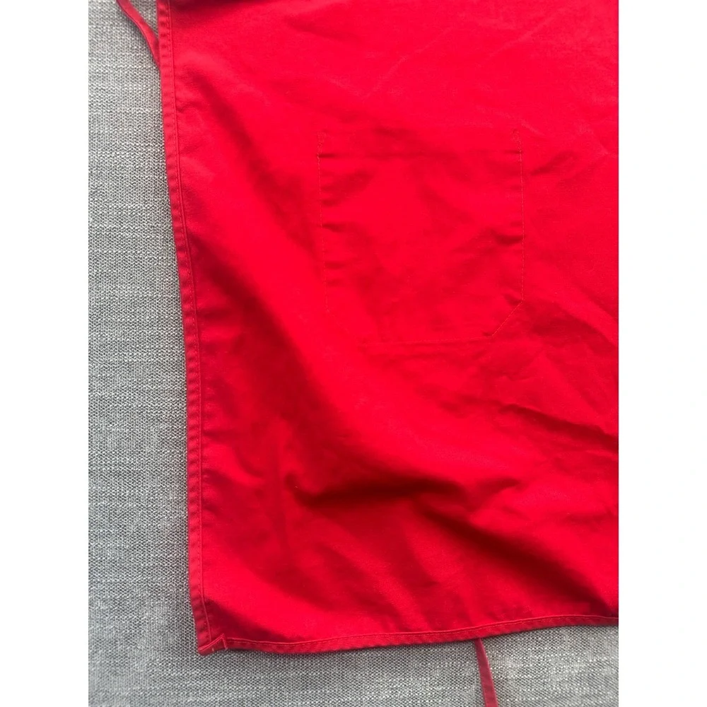 Barista Of Starbucks Apron Unisex Red Logo Pockets Adjustable Strap Kitchen Wear